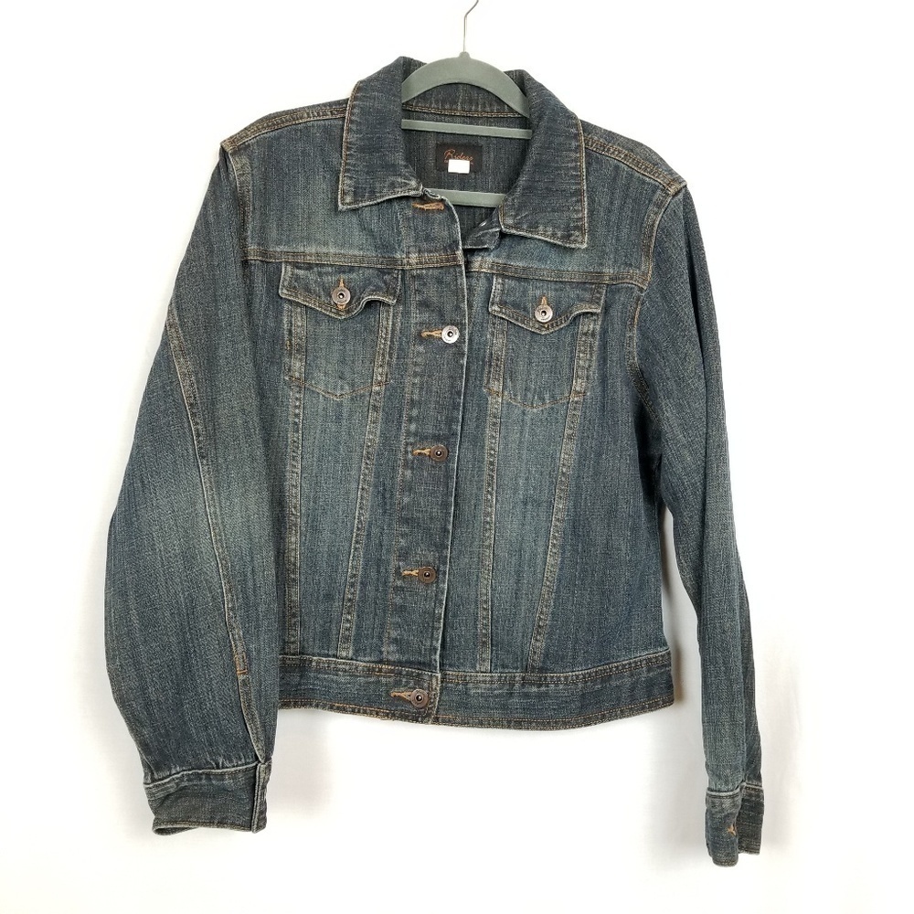 Riders Denim jean jacket sz L classic rustic western